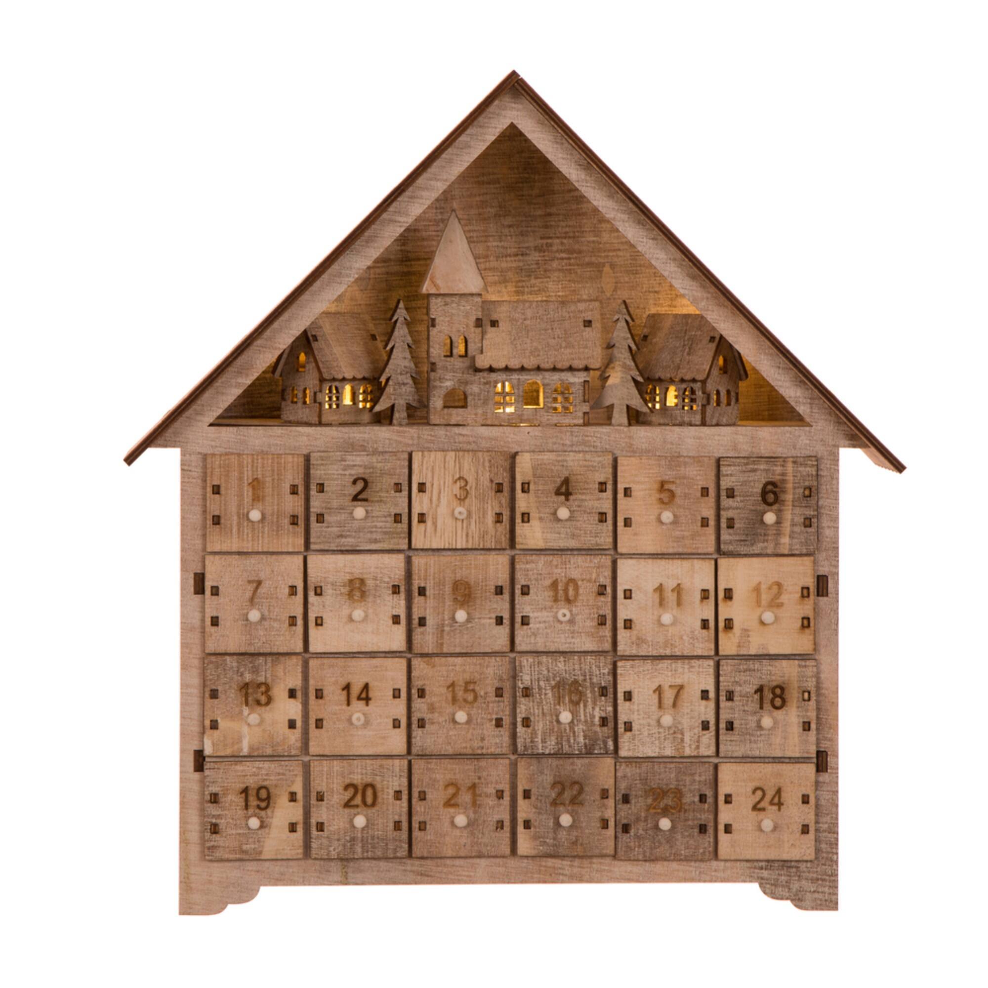 Glitzhome® 15" LED Wooden Countdown Farmhouse